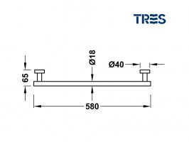 MEDIDAS TOALLERO LAVABO REDONDO TRES GRIFERIA